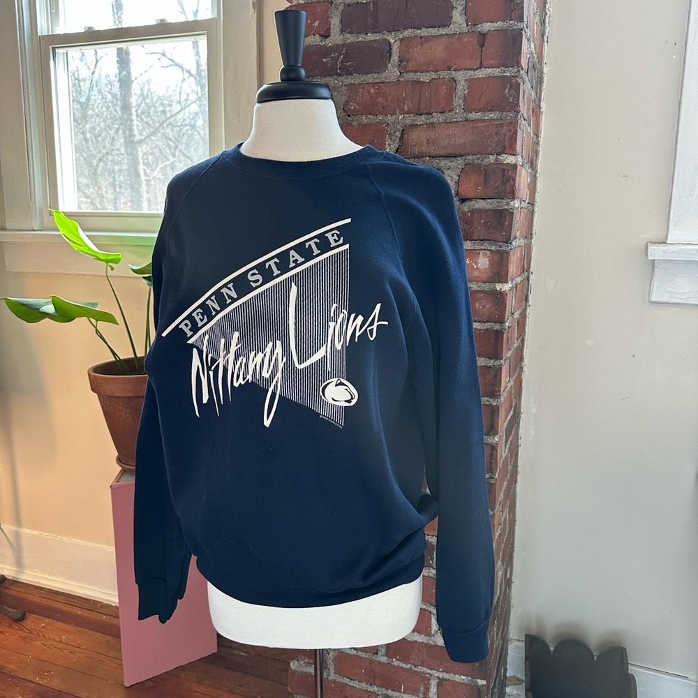 Vintage Penn State Nittany Lions Sweatshirt Crewneck Large Raglan Sportswear